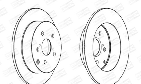 Toyota диск тормозной задн.corolla 01- - (4243102070, 4243102071) CHAMPION 562415CH