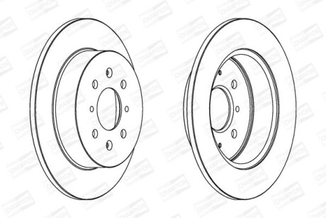 Гальмівний диск - ((42510S5AA00, 42510S6DE00, 42510ST3E00, 42510S5A000, 42510S5HT00)) CHAMPION 562440CH
