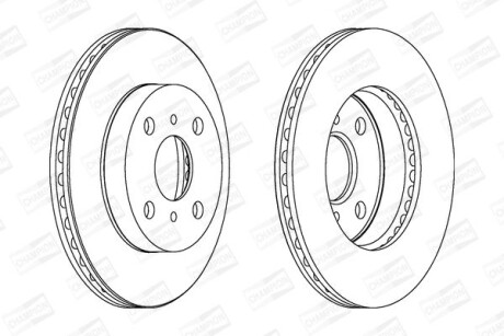 Диск гальмівний - CHAMPION 562443CH