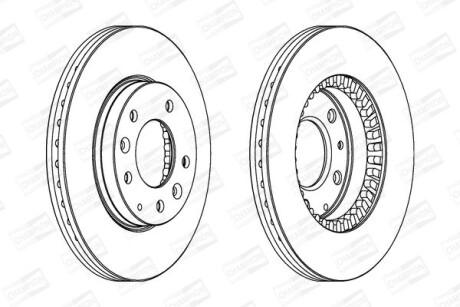 Диск гальмівний - CHAMPION 562446CH