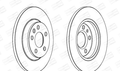 Vw диск тормозной задн.t4, sharan 00-seatford (294*13,5) - CHAMPION 562448CH