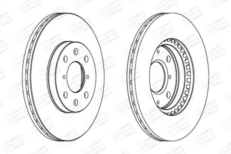 Диск гальмівний - CHAMPION 562456CH