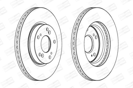 Диск гальмівний - CHAMPION 562457CH