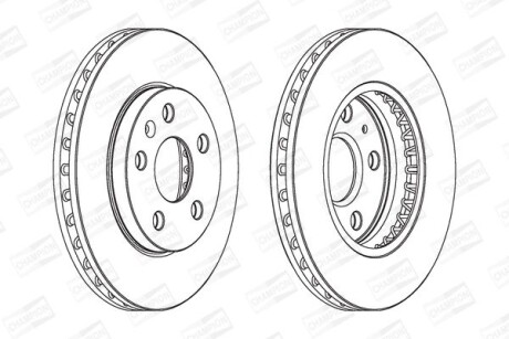 Диск гальмівний - (13501307, 13502213, 569063) CHAMPION 562460CH