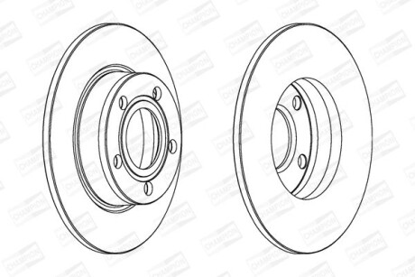 Диск гальмівний задній - (4B0615601B) CHAMPION 562503CH