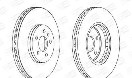 Vw диск тормозной передний (320мм) audi a4 07-,a5. - (8K0615301A) CHAMPION 562511CH