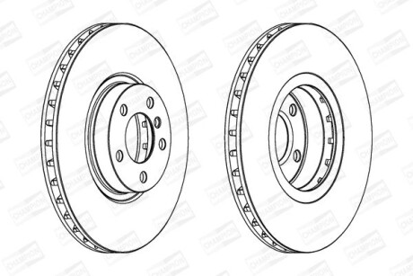 Диск тормозной передний Bmw X5 (E70) (06-13), X5 (F15, F85) (13-18), X6 (E71, E72) (07-14) (562520CH-1) - (34116771986, 34116793244, 34116868938) CHAMPION 562520CH1