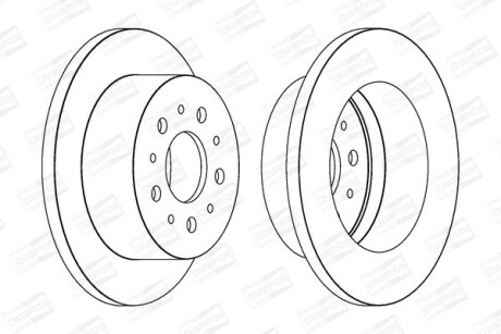 Диск тормозной задний (кратно 2) Citroen Jumper (06-)/Fiat Ducato (06-)/Peugeot Boxer (05-) - CHAMPION 562526CH