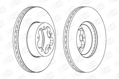 Диск тормозной передний (кратно 2) Ford Transit (06-14), Transit Tourneo (06-14) - CHAMPION 562540CH