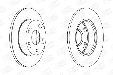 Диск гальмівний задній (кратно 2) Honda Accord VIII - (42510SDAA00) CHAMPION 562542CH