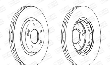 Hyundai диск тормозной передний santa fe 01-, mitsubishi asx 2.0 mivec 10- - (5171226100, 4615A159) CHAMPION 562549CH