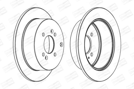 Диск гальмівний - (584111C800, 584111G300, 58411AC800) CHAMPION 562551CH-1