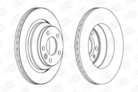 Диск тормозной задний (кратно 2) VW MULTIVAN V (03-15) - CHAMPION 562603CH