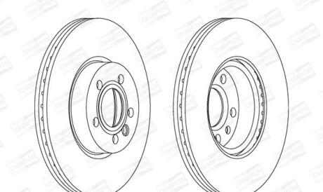 Vw диск тормозной передн.sharan,t4 - CHAMPION 562626CH