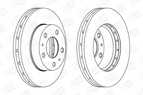 Диск гальмівний - CHAMPION 562630CH-1