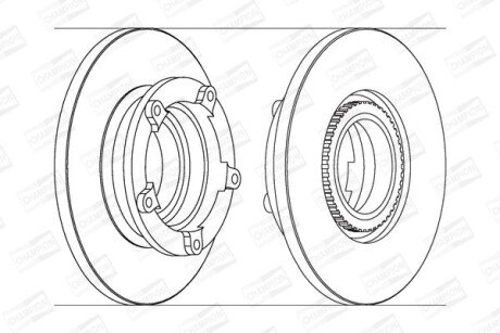 Диск гальмівний - (1451161, 2256895) CHAMPION 562638CH-1