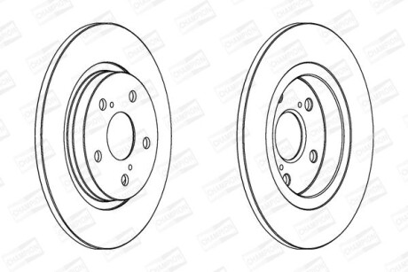 Диск тормозной задний (кратно 2) Toyota Avensis (09-) - CHAMPION 562659CH