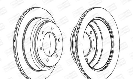 Opel диск тормозной задн. frontera,monterey,isuzu 91- - CHAMPION 562665CH