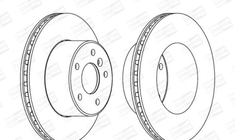 Landrover диск тормозной передн.discovery ii 98-04 - CHAMPION 562685CH1