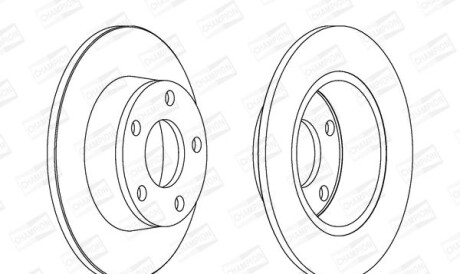 Audi диск тормозной задн audi a6/a6 avant quattro - (4B0615601A) CHAMPION 562690CH