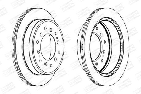 Диск гальмівний - CHAMPION 562738CH
