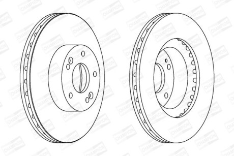 Диск гальмівний - CHAMPION 562755CH