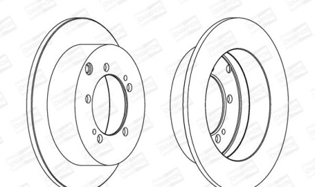 Mitsubishi тормозной диск задн.airtrek,lancer vii,outlander 03- (262*10) - CHAMPION 562781CH