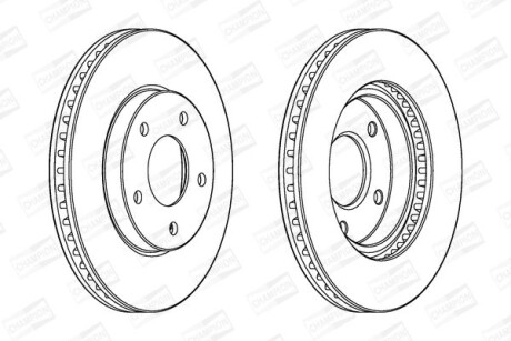 Диск гальмівний - (mr510966) CHAMPION 562820CH