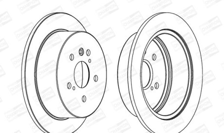Диск тормозной lexu rx 350 03- задн. - CHAMPION 562825CH