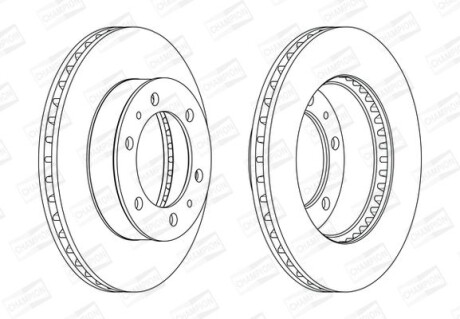 Диск гальмівний - ((435120K060, 435120K070)) CHAMPION 562861CH