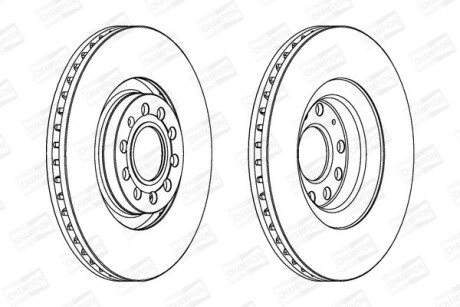 Диск гальмівний - (8D0615301K, 8D0615301M, 8E0615301AD) CHAMPION 562978CH-1
