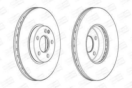 Диск гальмівний - CHAMPION 562989CH