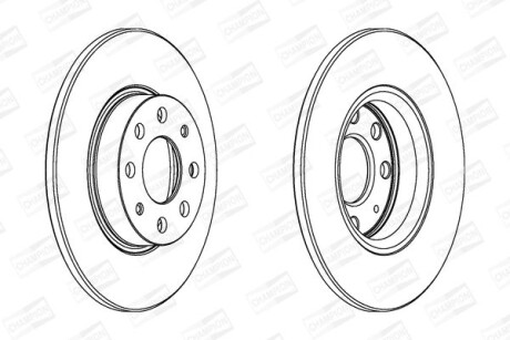 Диск гальмівний - ((51806099, 51806103, 51830236, 55700398, 55700918)) CHAMPION 563020CH