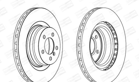 Landrover диск тормозной передн.range rover iii 05- - CHAMPION 563022CH1