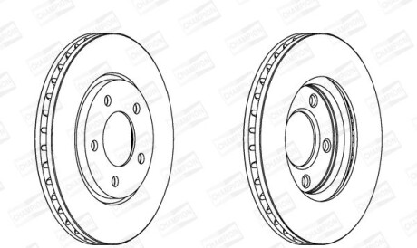 Chrysler диск тормозной передн.&quot,15&quot, 281*28 voyager iv,dodge caravan 00- - CHAMPION 563030CH