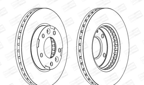 Kia диск тормозной передн. carnival 99- - CHAMPION 563039CH
