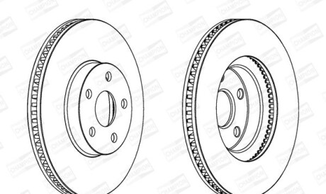 Toyota диск тормозной передн.celica 99-05 - CHAMPION 563051CH
