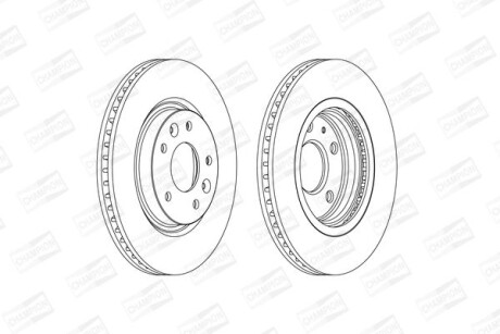 Диск гальмівний - (402066624R, 402064BA0A, 402064EA0A) CHAMPION 563120CH (фото 1)