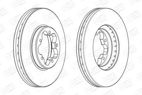 Диск гальмівний - CHAMPION 563123CH