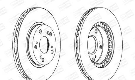 Honda диск тормозной передн.civic viii,ix,fr-v,stream 01- - CHAMPION 563147CH