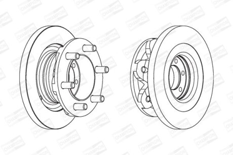 Диск гальмівний - (1908772, 42470842, 93821918) CHAMPION 567118CH-1