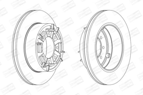 Диск гальмівний - (1908773, 7180256, 42471111) CHAMPION 567128CH-1