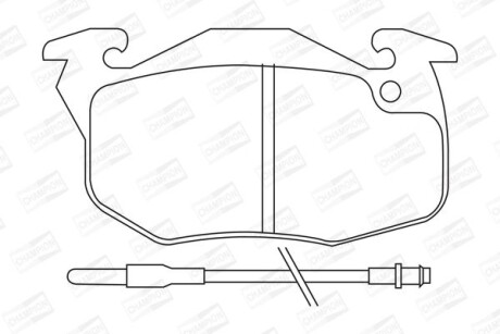 Колодки гальмівні дискові передні RENAULT Clio, Clio II, Espace I, Espace II, Express, Extra, Fuego, Rapid - (8671016564, 8660004653, 425498) CHAMPION 571332CH