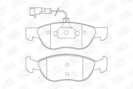 Колодки гальмівні дискові - (71752989, 71753043, 77362300) CHAMPION 571883CH