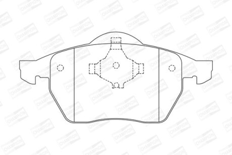 Колодки гальмівні дискові - CHAMPION 571921CH