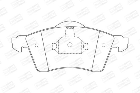 Колодки тормозные дисковые передние VW Caravelle, transporter T4 - CHAMPION 571934CH