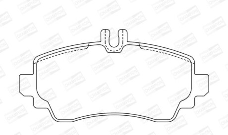 Колодки тормозные передние A-KLASA 98- - CHAMPION 571944CH