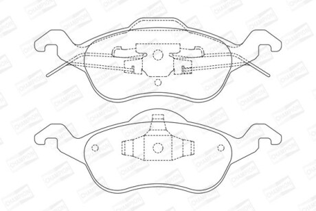 Колодки гальмівні дискові - (1064230, 1075558, 1107697) CHAMPION 571967CH