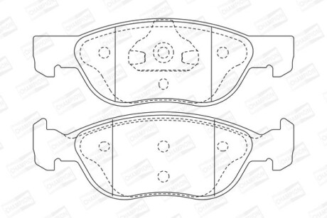 Колодки гальмівні дискові - (77362149, 77362170, 77362199) CHAMPION 571973CH