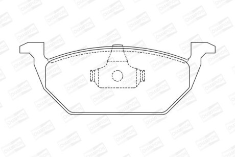 Колодки тормозные дисковые передние AUDI A3 SEAT Leon SKODA Fabia, Octavia VW Beetle, Bora, Golf (4) - CHAMPION 571985CH